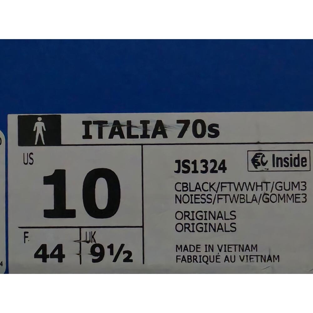 Adidas Italia 70s Men’s 10 Black White Gum – Brand New - Picture 5 of 5